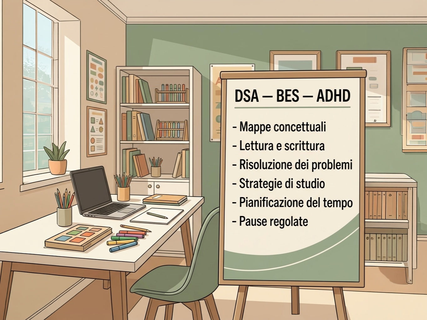 Tutor DSA, BES e ADHD — psicologa a Tivoli