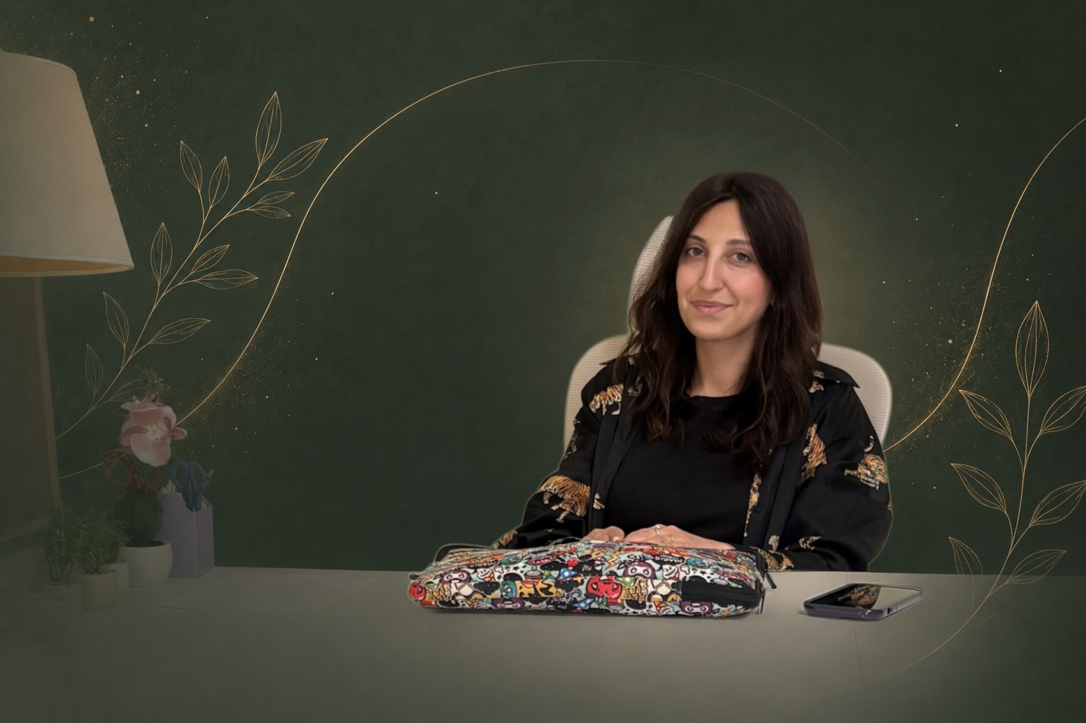 La Dott.ssa Cristina Pacifici nel suo studio di psicologia a Tivoli